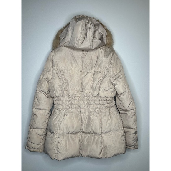 Via Spiga puffer coat with hood and light leopard print - Picture 5 of 6